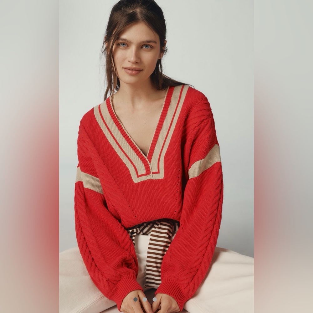 NWT Maeve Anthropologie Cable Sweater - Picture 3 of 4